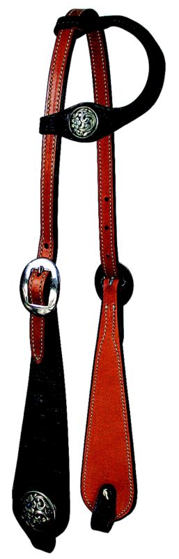Reinsman Black Gator Slip Ear Headstall