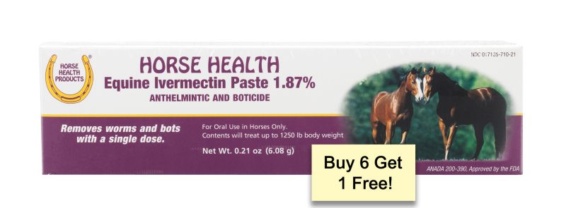 Horse Health 1.87 Ivermectin Buy 6 Get 1Free
