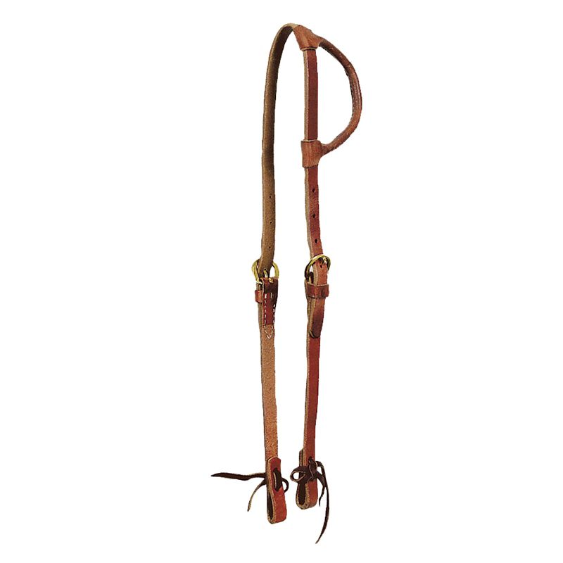 Circle Y Rolled Single Ear Headstall