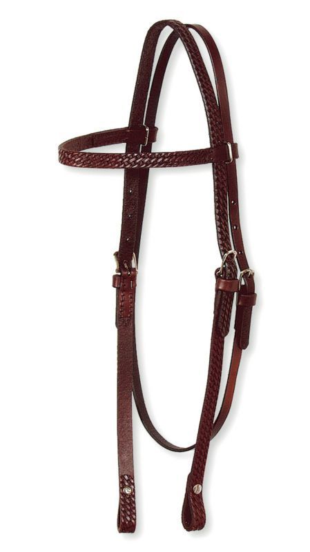 Circle Y Basketweave Browband Headstall