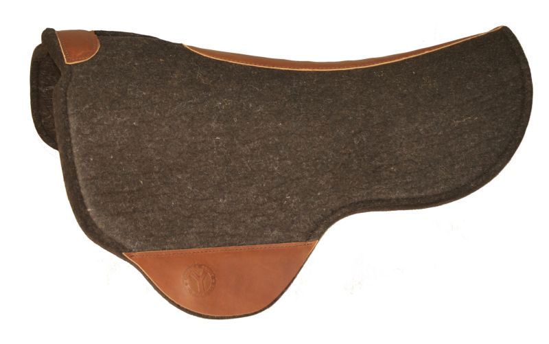 Circle Y Contour Black Felt Pad