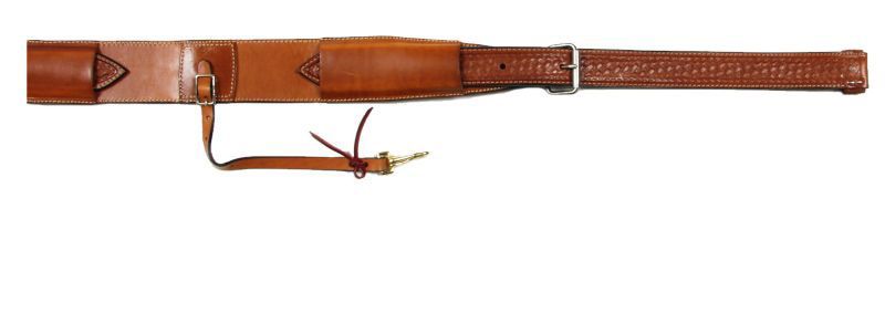 Circle Y Basketweave Flank Cinch with Billets