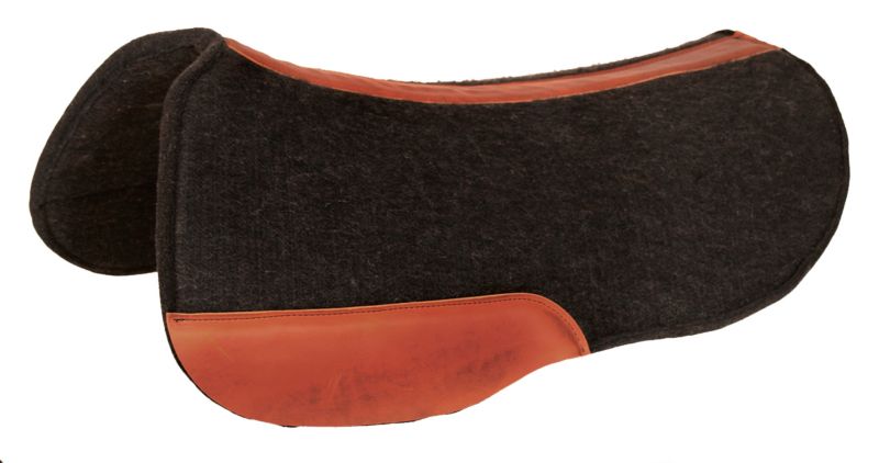 Circle Y Round Blk Wool Felt Pad