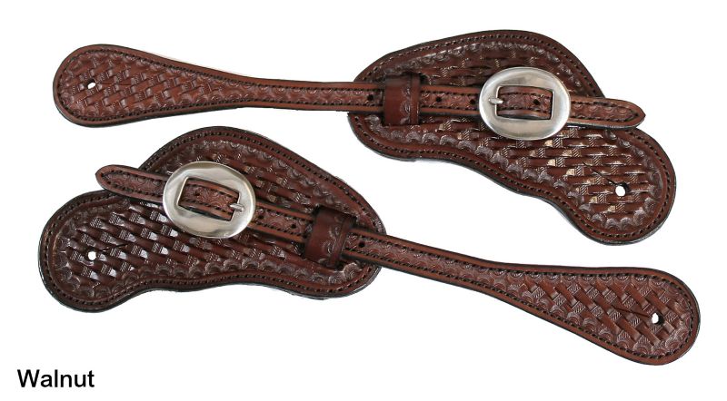 Circle Y Basketweave Spur Straps