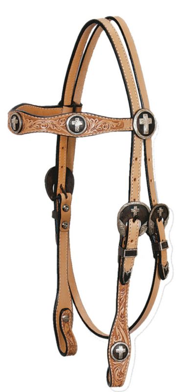 Circle Y Iron Cross Gag Headstall