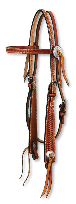 Circle Y Basketweave Browband Headstall