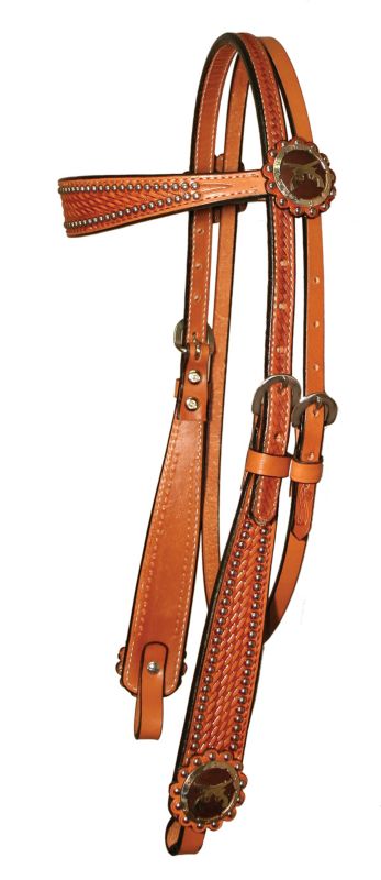 Circle Y Iron Pistols Browband Headstall