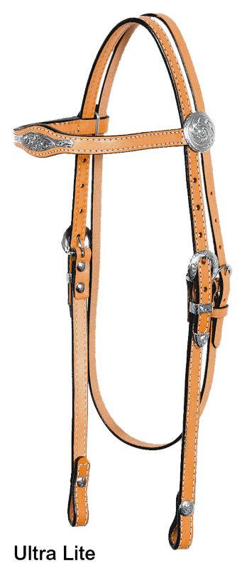 Circle Y Silver Flare Browband Headstall