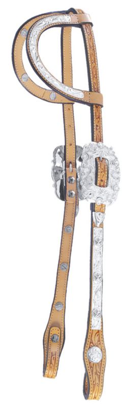 Circle Y Double Ear Raised Star Headstall