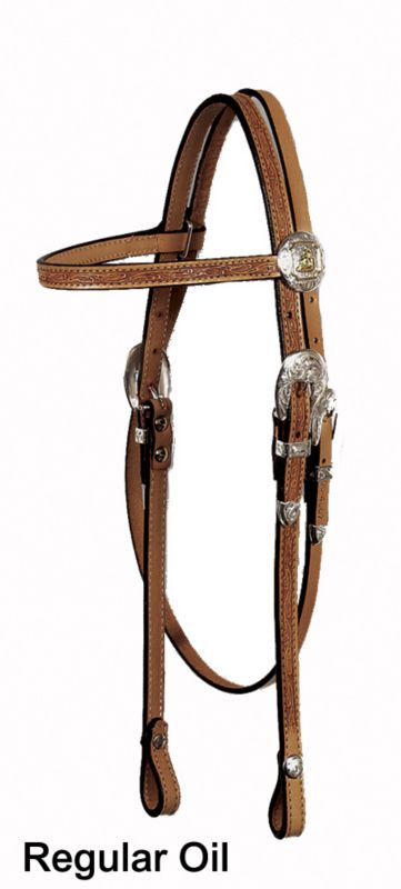 Circle Y Floral Barrel Browband Headstall