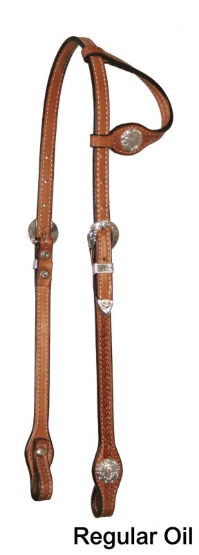 Circle Y Hand Tooled Single Ear Headstall