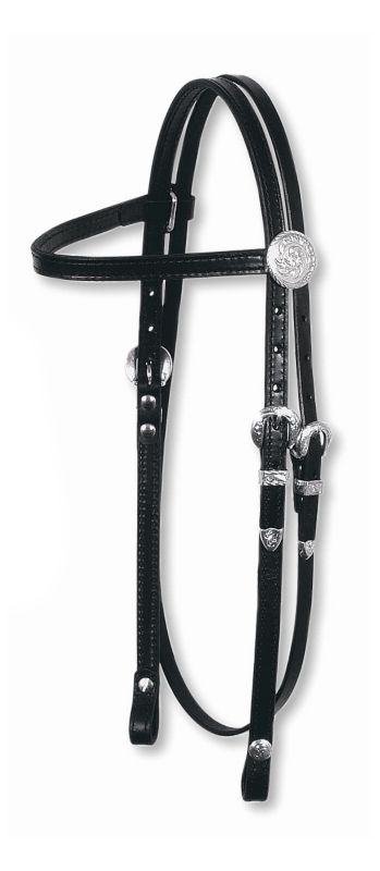 Circle Y Silver Buckle Browband Headstall