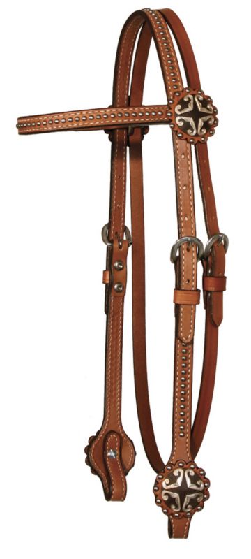 Circle Y Hearts  And Spots Browband Headstall
