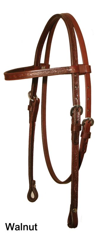 Circle Y Stitched Floral Browband Headstall