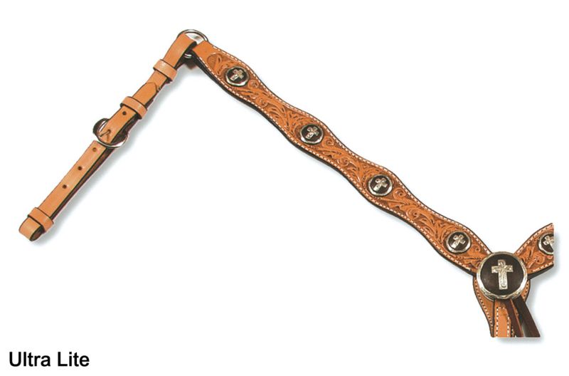 Circle Y Iron Cross Scalloped Breast Collar