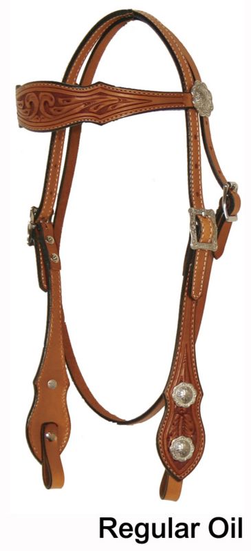 Circle Y Old Timer Floral Browband Headstall