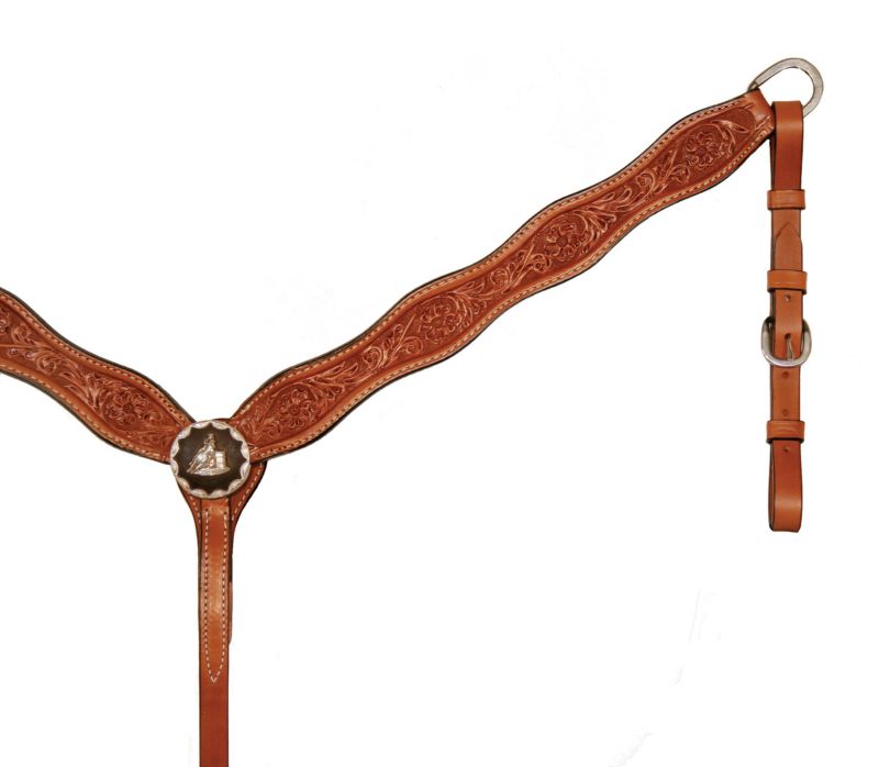 Circle Y Barrel Racer Scalloped Breast Collar