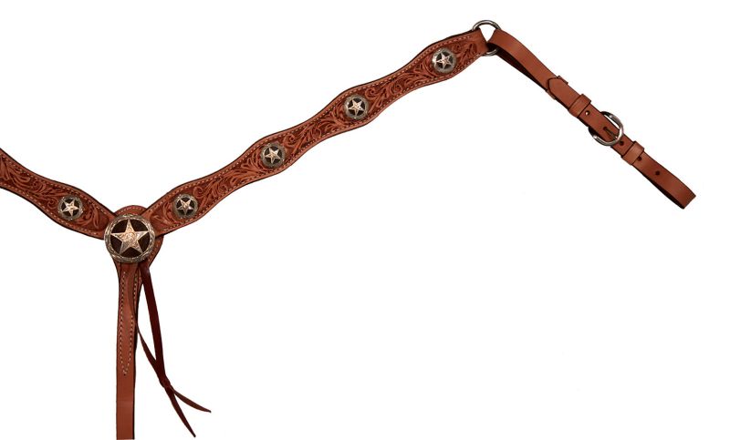 Circle Y Floral Star Scallooped Breast Collar