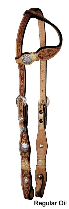 Circle Y Scalloped Rawhide Single Ear Headstl
