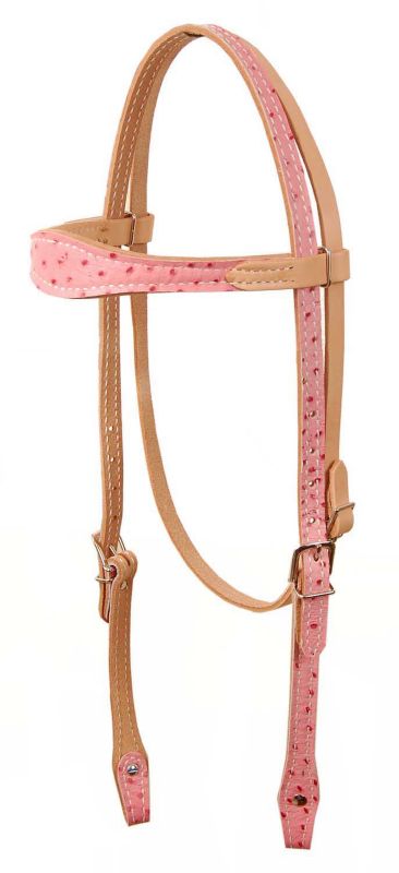 American Saddlery Scalloped Ostrich Headstall
