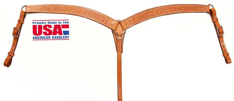 American Saddlery Floral Straight Breast Collar
