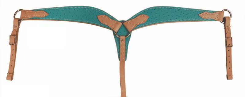 American Saddlery Ostrich Breast Collar Turquoise Best Price