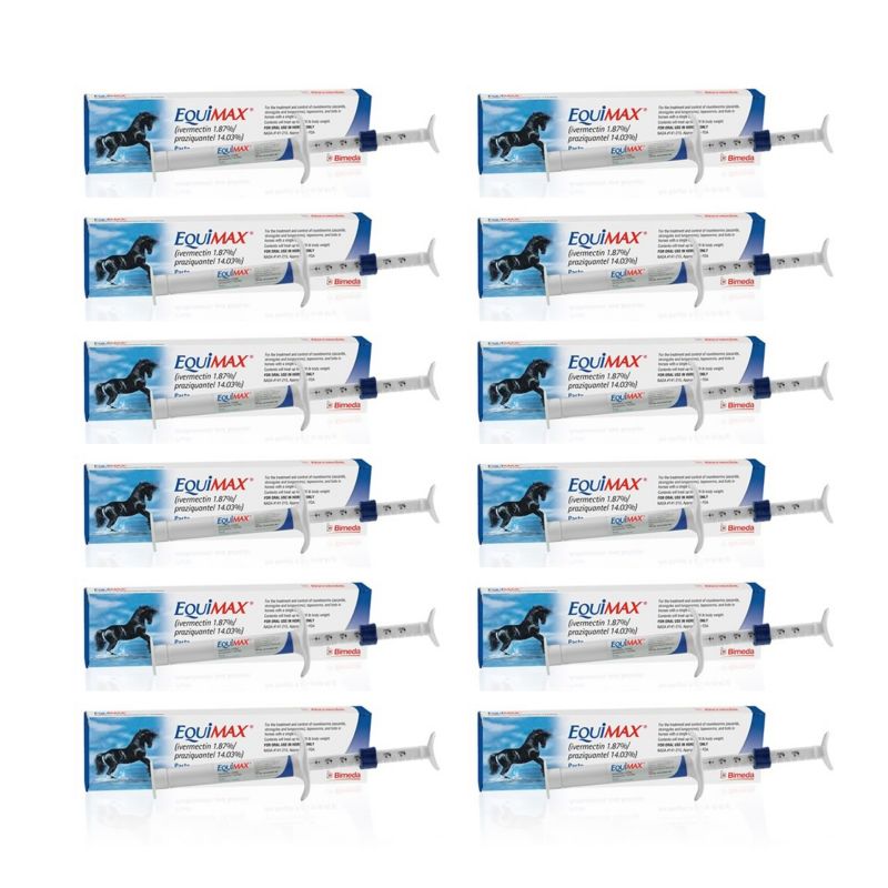 Equimax 14.03 Praziquantel Paste Wormer 12-Pack