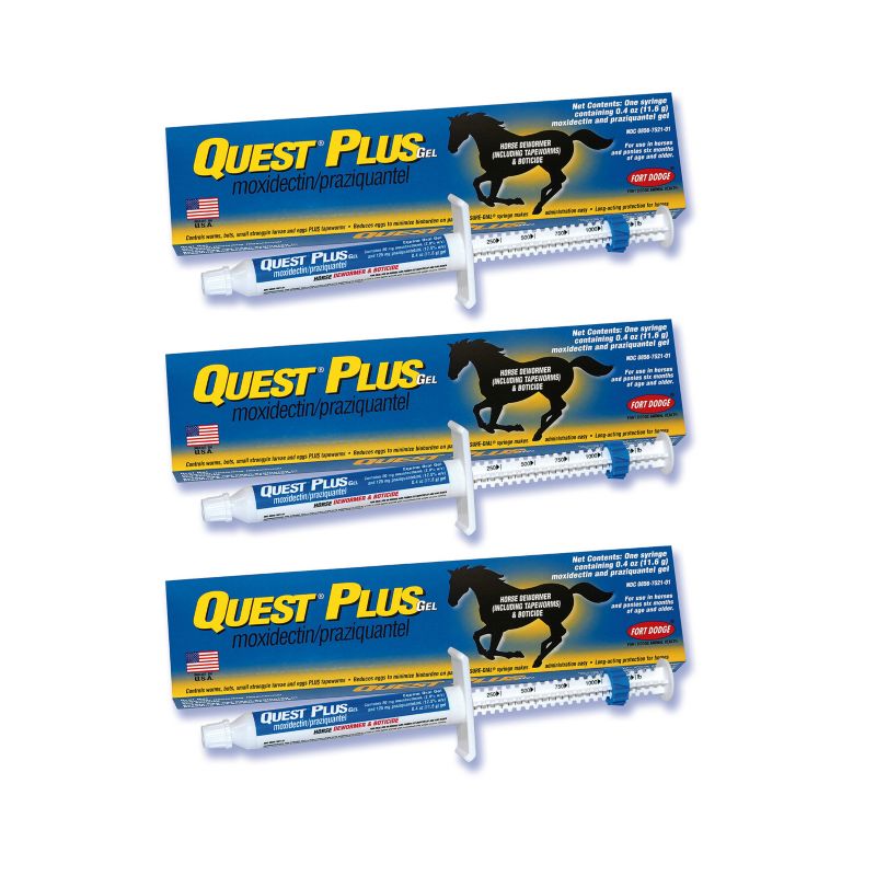 Quest Plus Moxidectin/Praziquantel Gel Wormer 3-PK