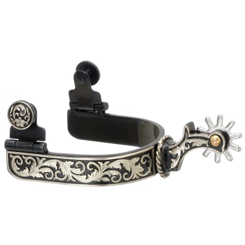 Tough-1 BS Silver Floral All Around Spurs
