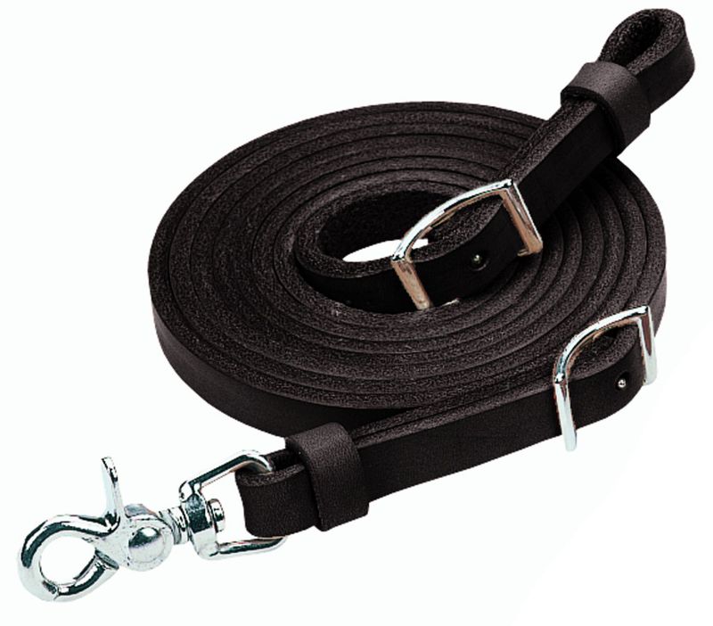 Weaver Black Leather Roping Rein