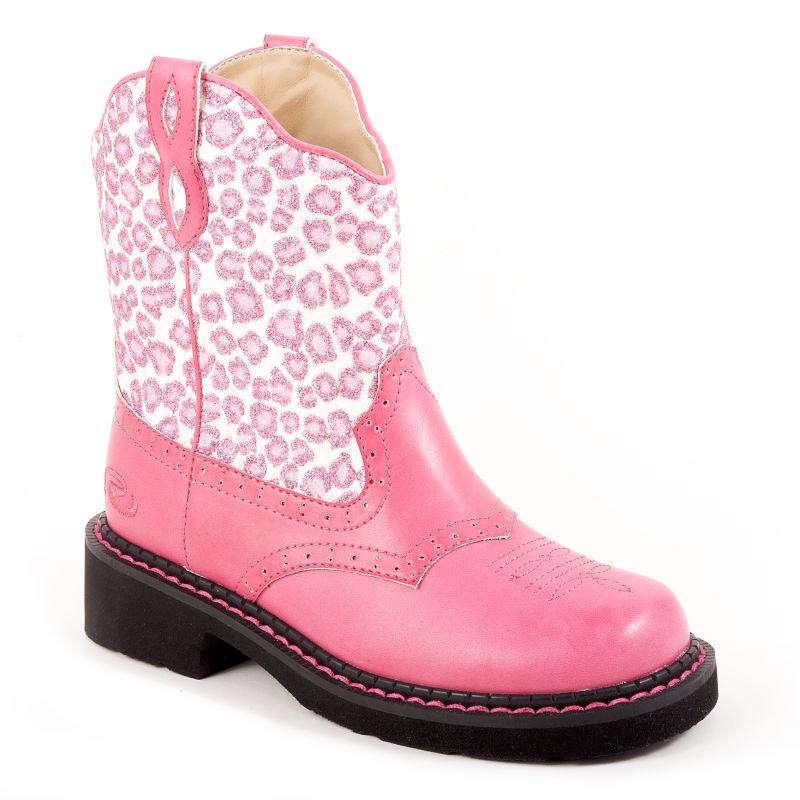 Roper Kids Glitter Animal Print Boots