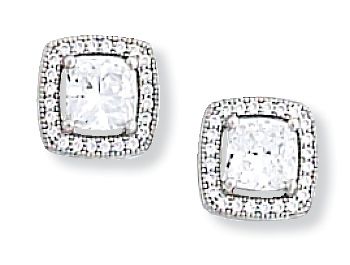 Kelly Herd Clear Square Earrings