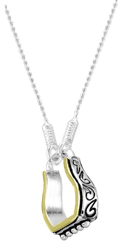 Kelly Herd Western Scrolled Stirrup Pendant