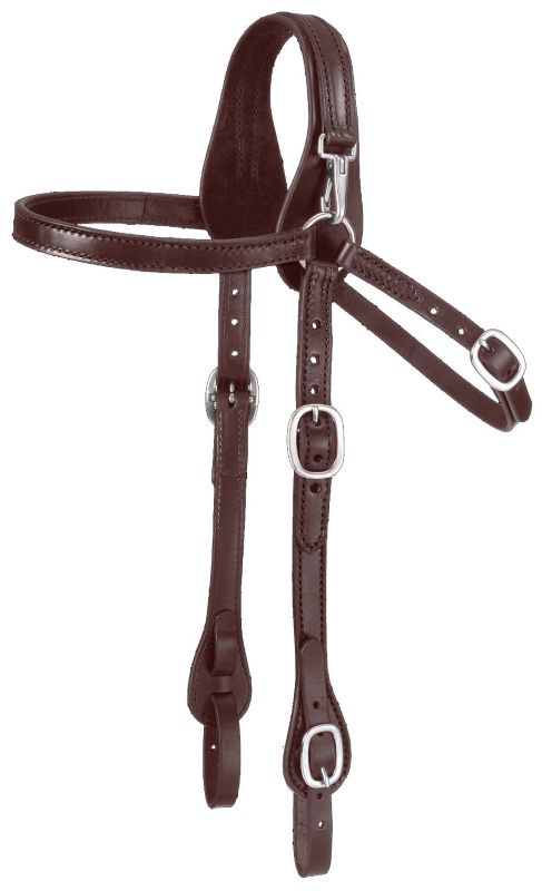 Tough-1 Leather Mule Browband Headstall
