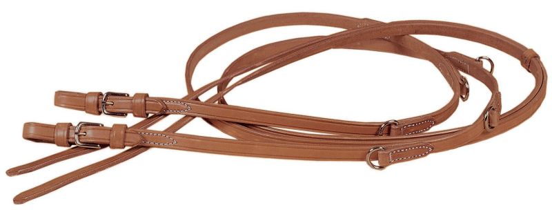 Tory Harness Leather German Martingale Split Reins