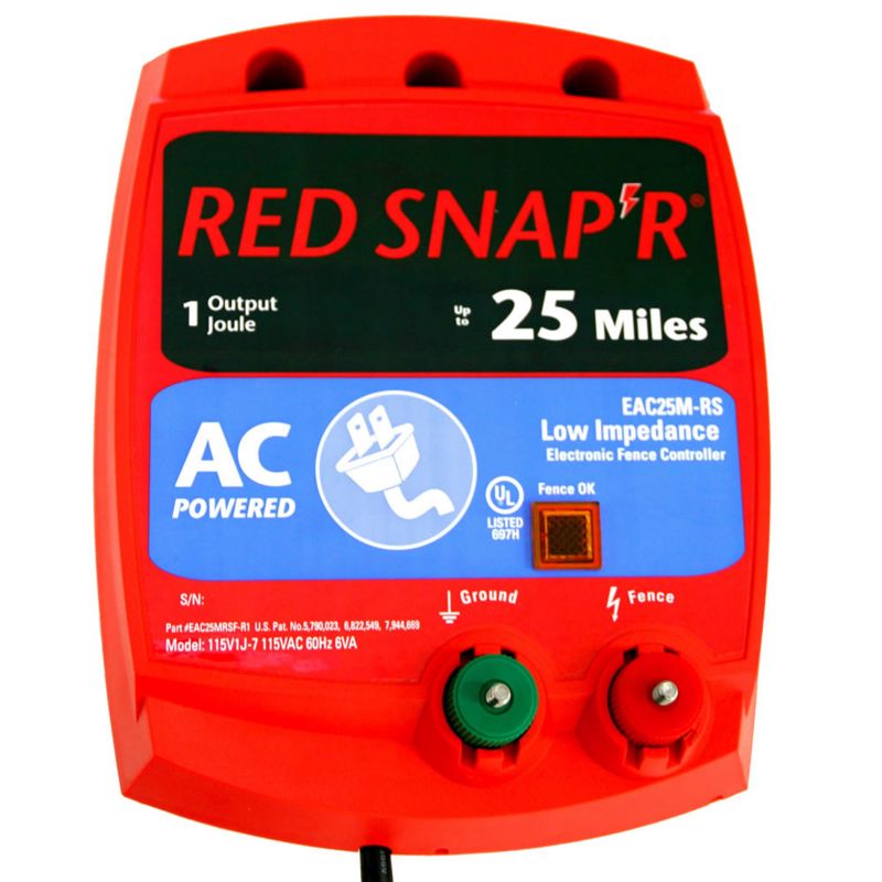 Red Snap'r 25 Mile AC Low Impedance Fence Charger