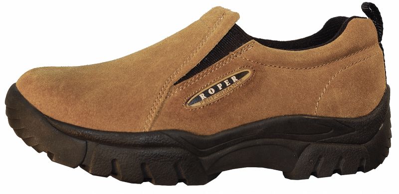 Roper Mens Redwood Brown Suede Slip On