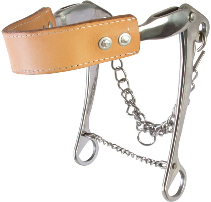 Western SS Flat Leather Nose Hackamore