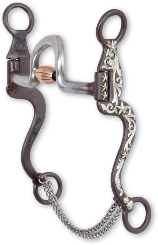 Classic Equine Spoon Roller Star Calvary Cheek Bit