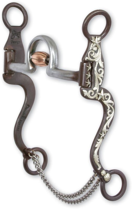 Classic Equine Frog Roller Star Calvary Cheek Bit