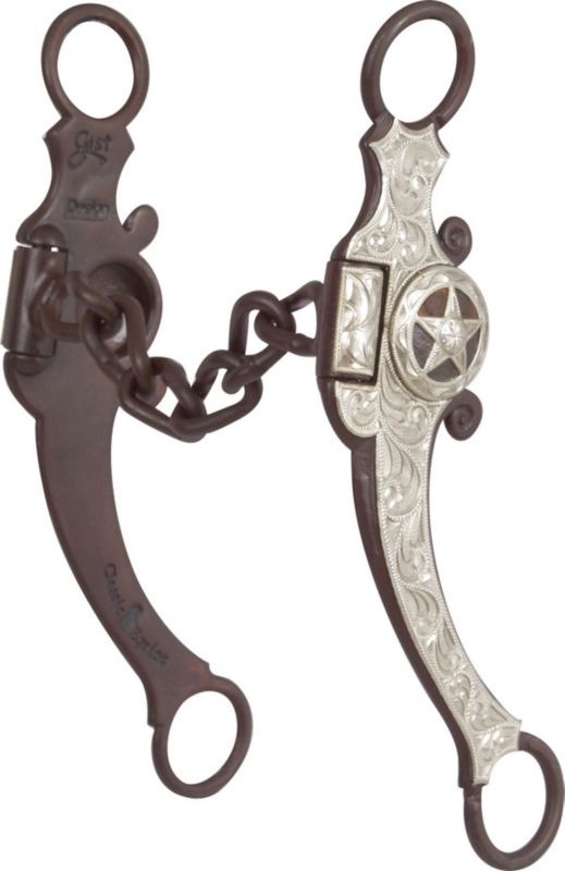 Classic Equine Chain Silver Star Shank Bit