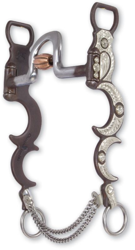 Classic Equine Spoon Roller Moon California Bit