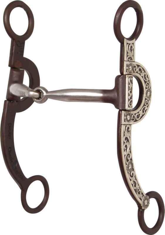 Classic Equine Snaffle Flower Long Shank Bit