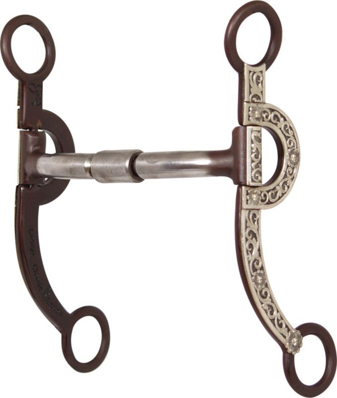 Classic Equine Mullen Roller Flower Long Shank Bit