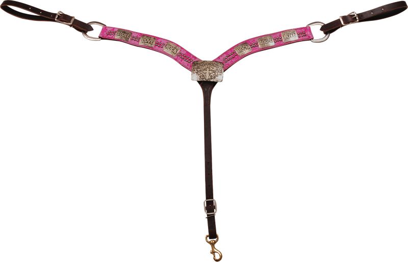 Gypsy Soule Rock Pink Browband Headstall 2in