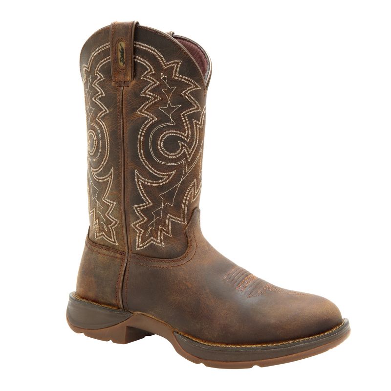 Durango Mens Rebel Round Brown PullOn Boots