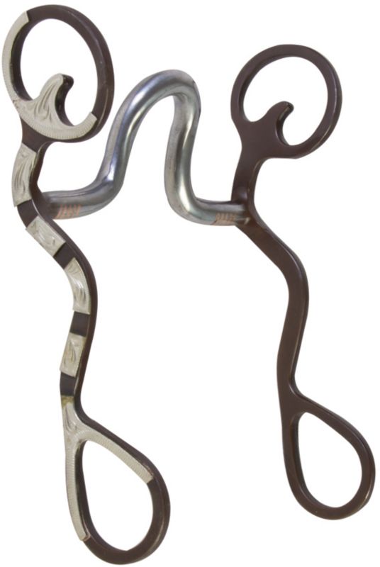 Western AT Silver Engraved High Port S-Shank Bit