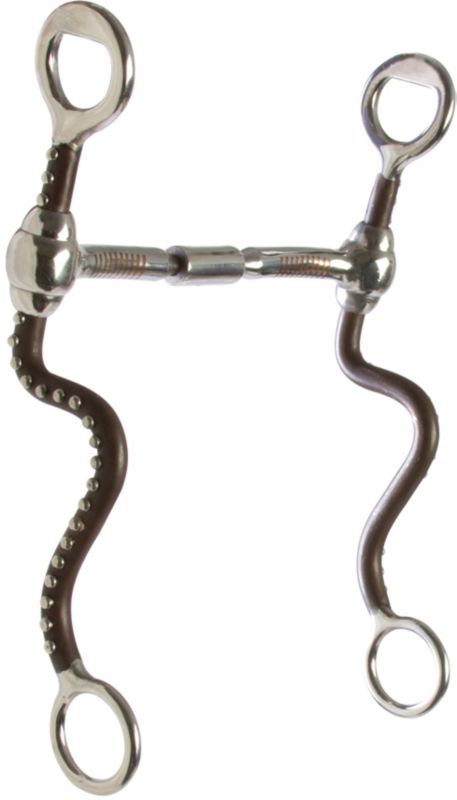 Western AT  Silver Dot Hinged Mouth S-Shank Bit