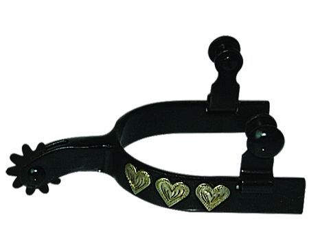 Western BS Silver Heart 10pt Youth Spurs
