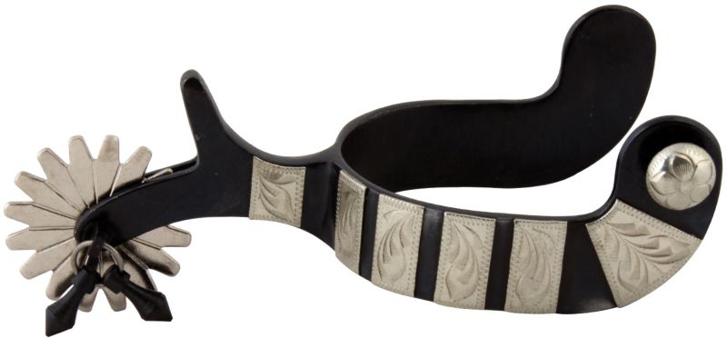 Western BS Silver Bar 16pt Mens Jingle Bob Spurs